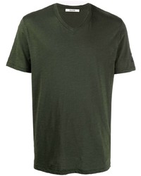 T-shirt à col en v vert foncé Zadig & Voltaire