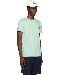 T-shirt à col en v vert menthe Lacoste