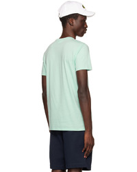 T-shirt à col en v vert menthe Lacoste