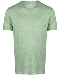 T-shirt à col en v vert menthe Majestic Filatures