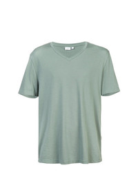 T-shirt à col en v vert menthe Onia