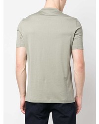 T-shirt à col en v vert menthe Brunello Cucinelli