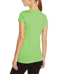 T-shirt à col en v vert Stedman Apparel