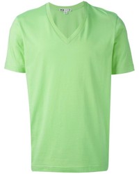 T-shirt à col en v vert Y-3