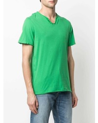 T-shirt à col en v vert Zadig & Voltaire