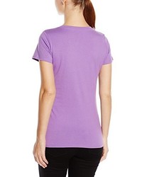 T-shirt à col en v violet clair Stedman Apparel
