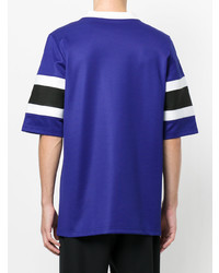 T-shirt à col en v violet AMI Alexandre Mattiussi