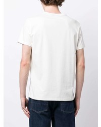 T-shirt à col rond à carreaux blanc Ports V