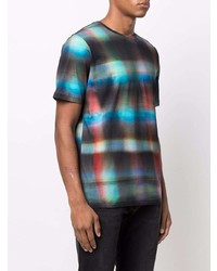 T-shirt à col rond à carreaux multicolore PS Paul Smith