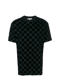 T-shirt à col rond à carreaux noir McQ Alexander McQueen