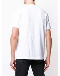 T-shirt à col rond à clous blanc Versace