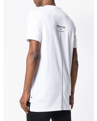 T-shirt à col rond à clous blanc Philipp Plein