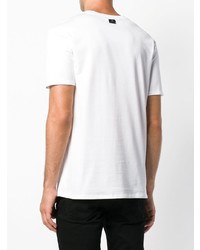 T-shirt à col rond à clous blanc Roberto Cavalli