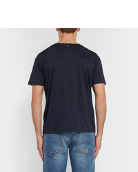 T-shirt à col rond à clous bleu marine Valentino