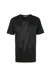 T-shirt à col rond à clous noir Hydrogen