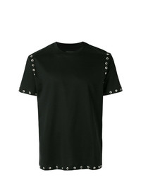 T-shirt à col rond à clous noir Les Hommes