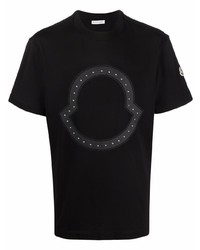 T-shirt à col rond à clous noir Moncler