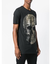 T-shirt à col rond à clous noir Philipp Plein