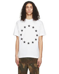 T-shirt à col rond à étoiles blanc et noir Études