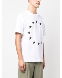 T-shirt à col rond à étoiles blanc Études