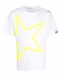 T-shirt à col rond à étoiles blanc Golden Goose
