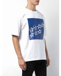 T-shirt à col rond à étoiles blanc Calvin Klein 205W39nyc