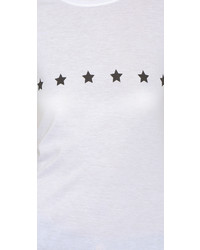 T-shirt à col rond à étoiles blanc South Parade