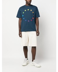 T-shirt à col rond à étoiles bleu marine Études