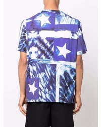 T-shirt à col rond à étoiles bleu marine Just Cavalli