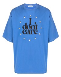 T-shirt à col rond à étoiles bleu Undercover