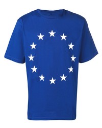 T-shirt à col rond à étoiles bleu Études