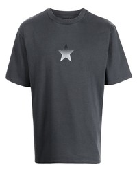 T-shirt à col rond à étoiles gris foncé agnès b.