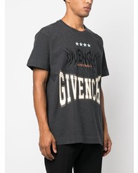 T-shirt à col rond à étoiles gris foncé Givenchy