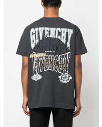 T-shirt à col rond à étoiles gris foncé Givenchy