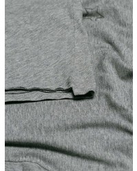 T-shirt à col rond à étoiles gris Saint Laurent