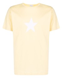 T-shirt à col rond à étoiles jaune