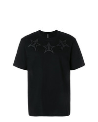 T-shirt à col rond à étoiles noir Attachment