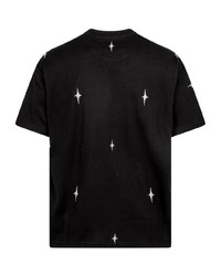 T-shirt à col rond à étoiles noir Stampd