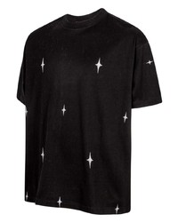 T-shirt à col rond à étoiles noir Stampd