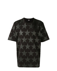 T-shirt à col rond à étoiles noir Just Cavalli