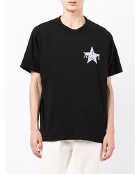 T-shirt à col rond à étoiles noir Amiri