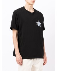 T-shirt à col rond à étoiles noir Amiri