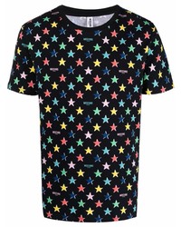 T-shirt à col rond à étoiles noir Moschino