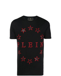 T-shirt à col rond à étoiles noir Philipp Plein