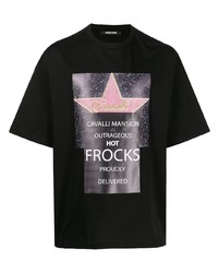 T-shirt à col rond à étoiles noir Roberto Cavalli