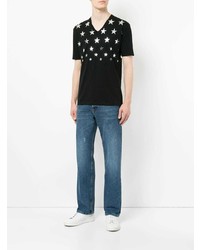 T-shirt à col rond à étoiles noir GUILD PRIME
