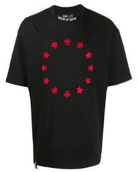 T-shirt à col rond à étoiles noir Vision Of Super