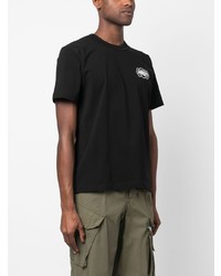 T-shirt à col rond à étoiles noir Sacai