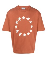 T-shirt à col rond à étoiles tabac
