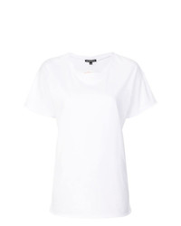 T-shirt à col rond à fleurs blanc Ann Demeulemeester